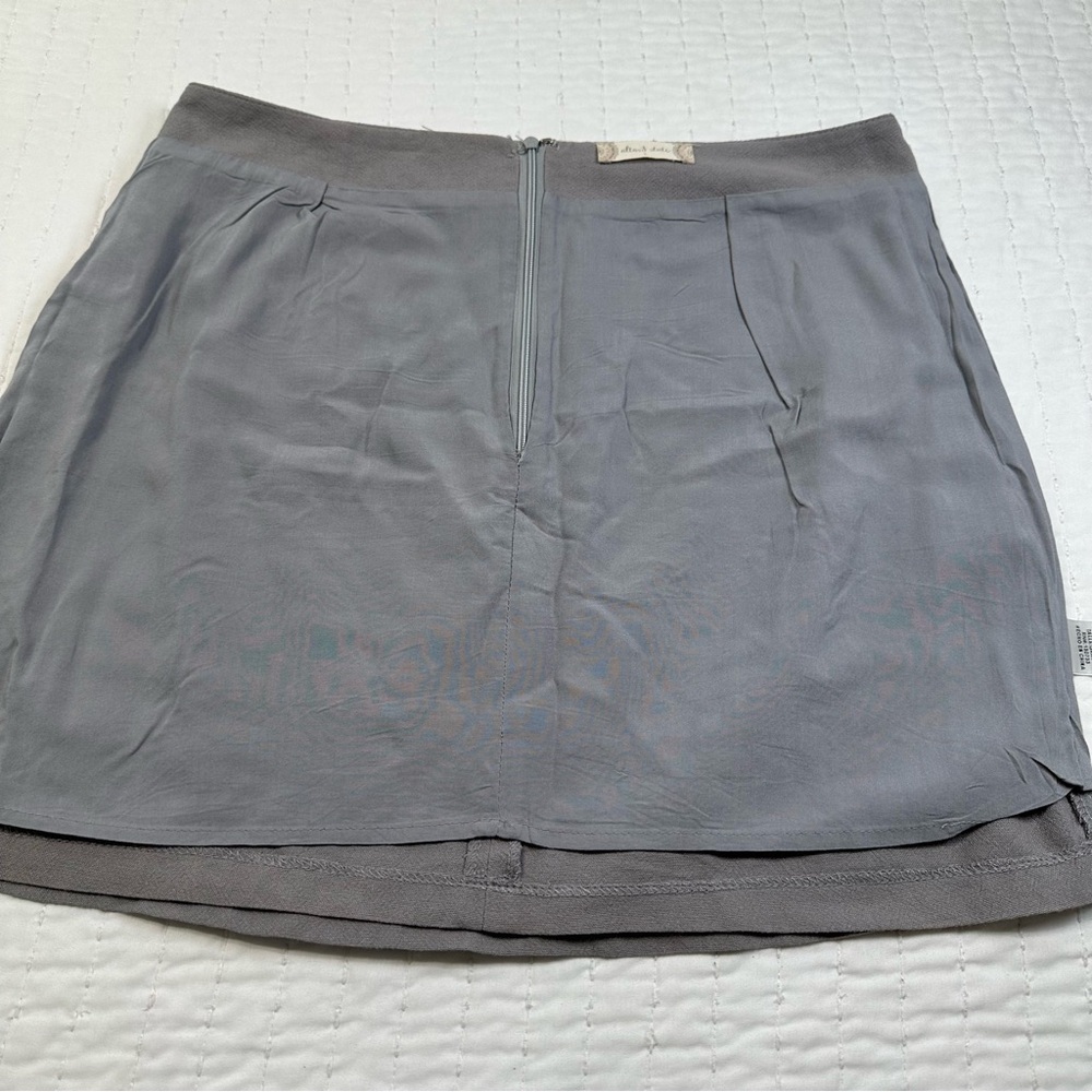 Altar'd State Gray Mini Skirt with Colorful Floral Embroidery Size L - Picture 14 of 15